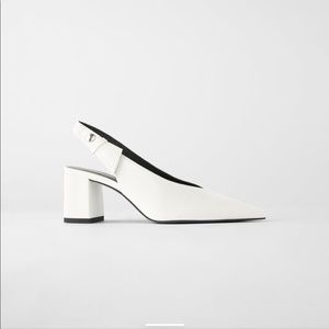 Zara white heels